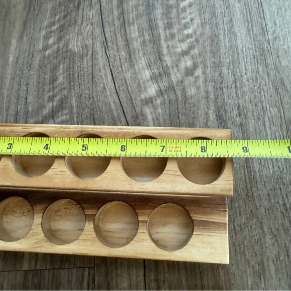 Essential oil organizers wooden tiered set of 3 - Picture 4 of 9